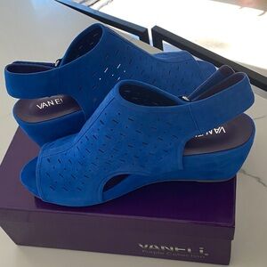 Vaneli Women's Vibrant Blue Wedge Shoes